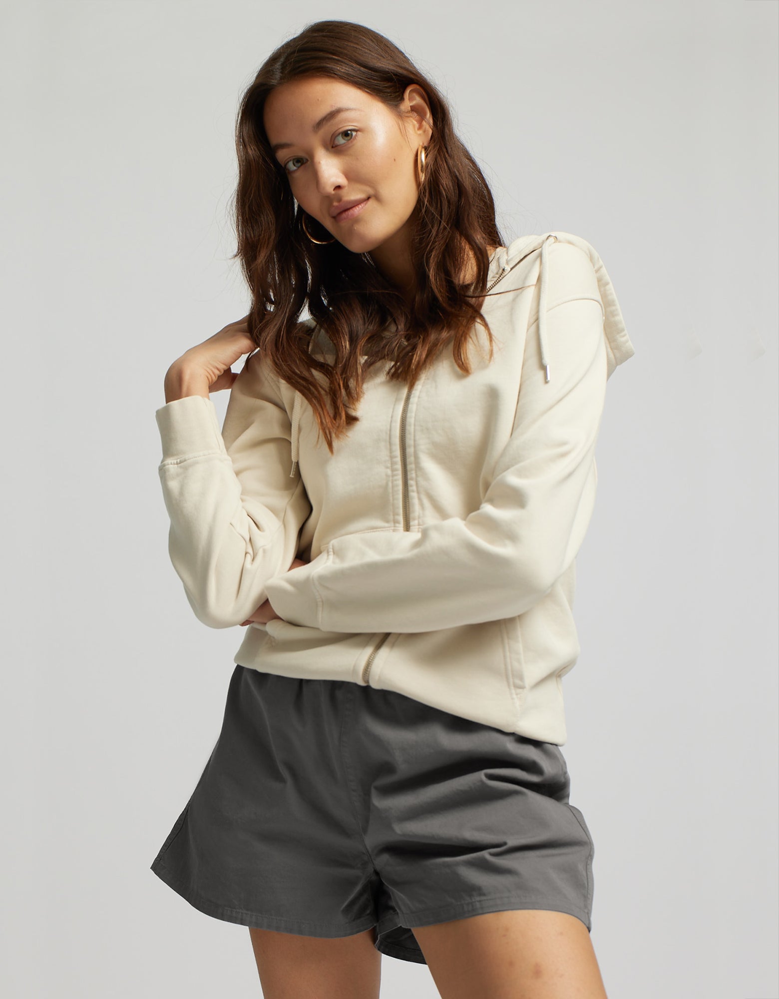 Women_Organic_Twill_Shorts-Women_Organic_Twill_Shorts-CS4004-Storm_Grey-1